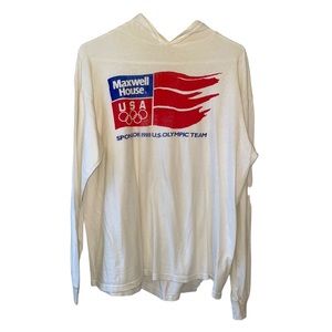 Vintage 1980s Maxwell House Olympic Cotton Shirt Hoodie